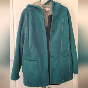 Susan Graver QVC Weekend Reversible Fleece Jacket Coat Size Large Women's